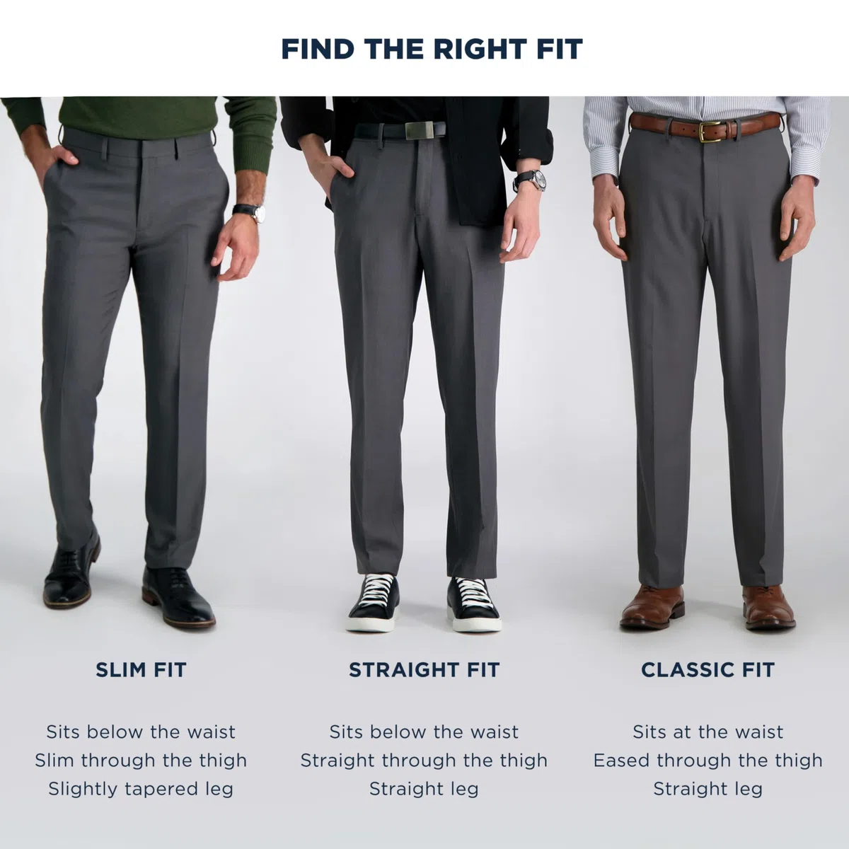 Haggar Slim Fit Flat Front Super Flex Waistband Stretch Dress Pant - Pantalones Informales Hombre