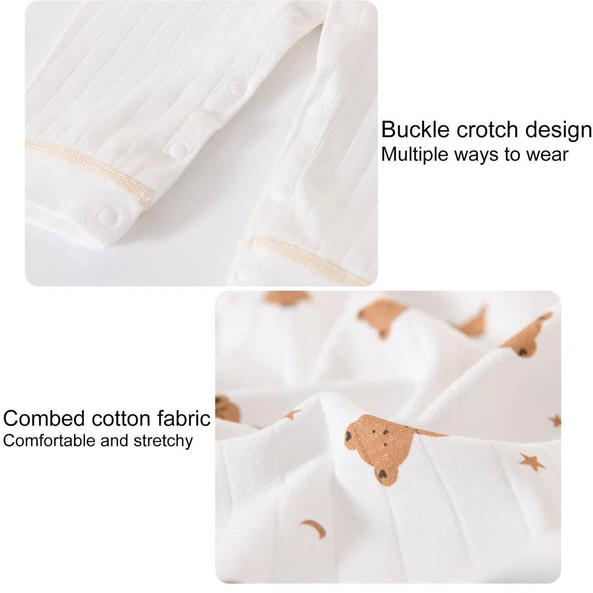 Genérico Conjunto de Ropa para Niños y Niñas Prendas Monas de Algodón | Conjuntos y Transpirables Infantiles para Unisex y Regalo de Shower en Casa Cumpleaños de Mamá Sesión Fotográfica y Lista de