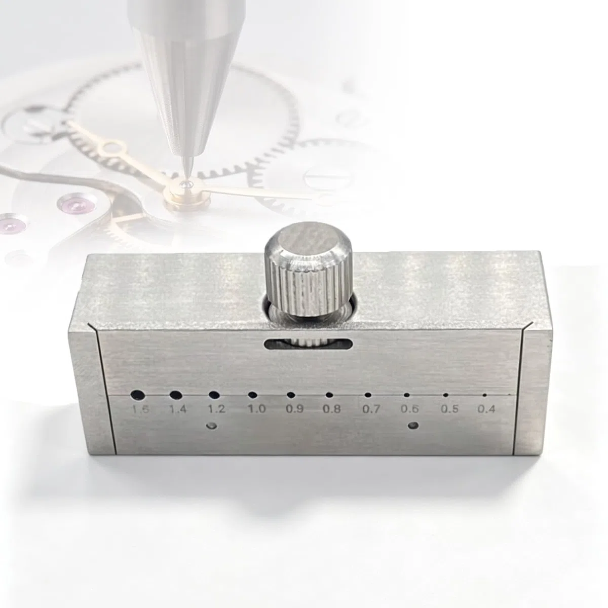 Abrazadera para Sujetar Las Manecillas del Reloj, Herramienta para Retractor De La Rueda De Minutos del Reloj, Marcas De Medición De Metal De 0,4 A 1,5 Mm, para Reparación Y Ajuste Precisos