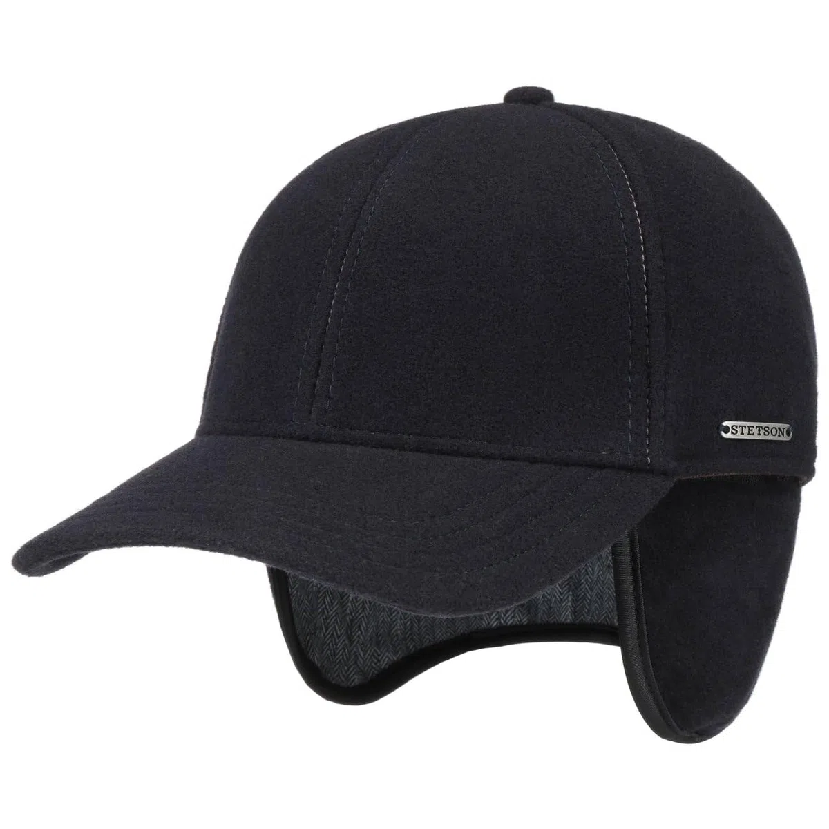 Stetson Gorra de Béisbol con Orejeras Vaby con Cachemira, Hombre - con Visera y Protector de Cuello - con Orejeras - Gorra de Lana otoño/Invierno