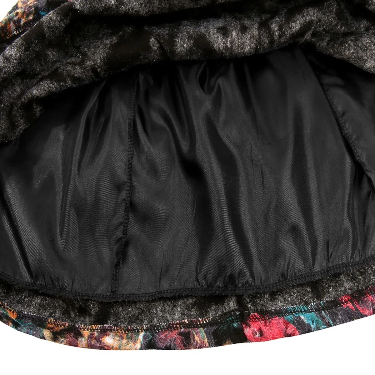 Falda vintage de lana con flores de cintura alta, elegante, plisada, para primavera, otoño