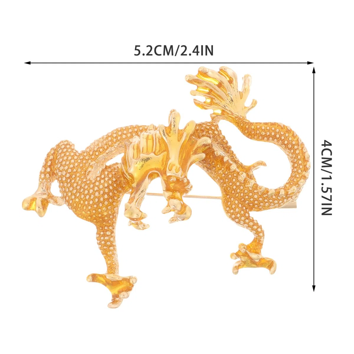 Broche de Esmalte Vintage con diseño de dragón para Hombre y Mujer, Clip de Solapa con diseño de Animal para Bufandas, suéteres, Chaquetas y Vestidos. 5,2 x 4 cm.