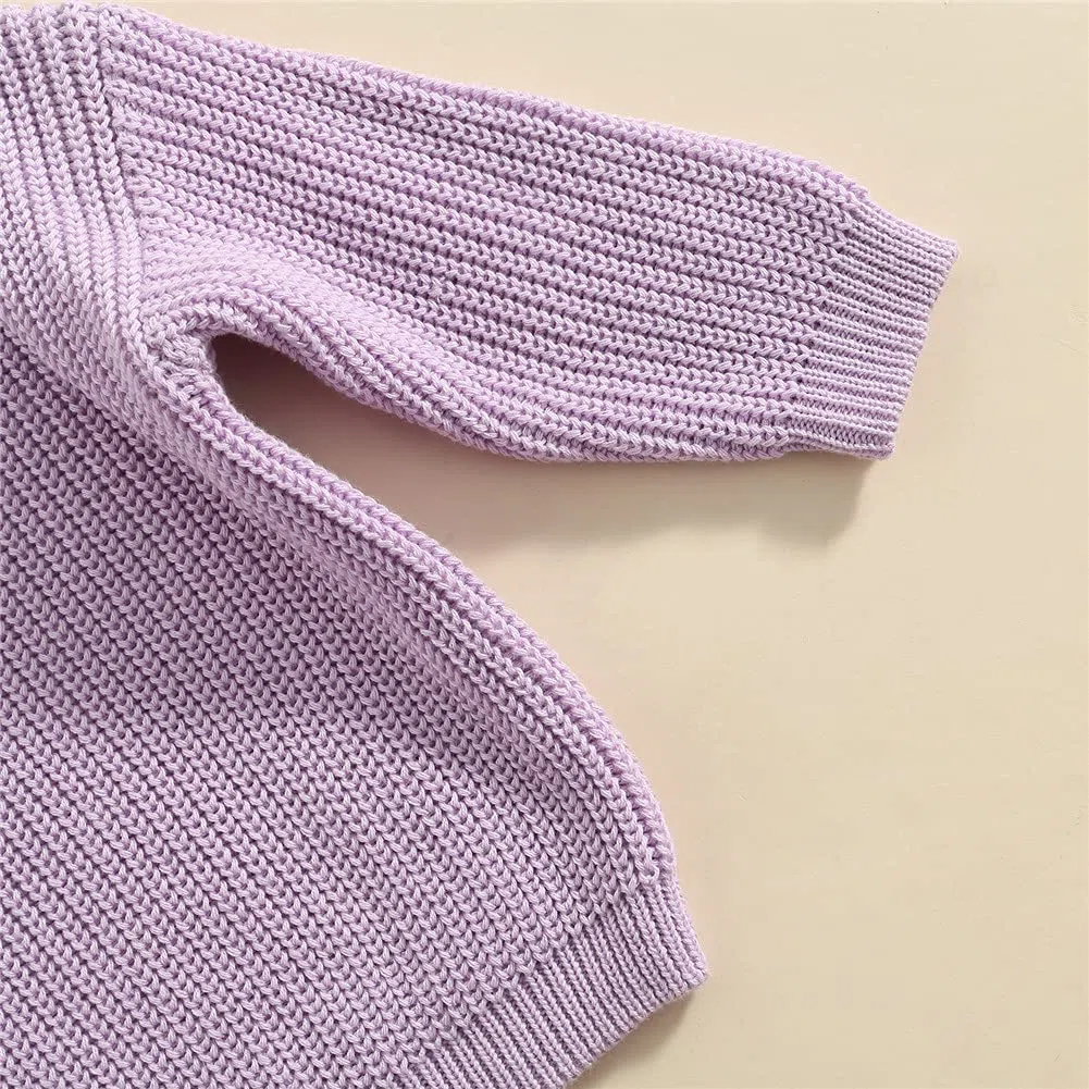 Afunbaby Suéter de punto para bebé niña y niño, sudadera cálida con cuello redondo y manga larga para bebés y niños pequeños