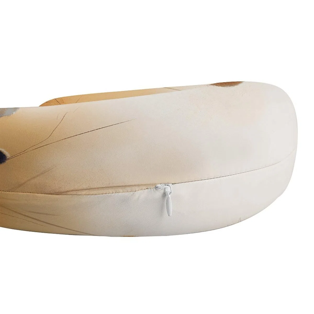 Almohada pequeña en forma de U de león, núcleo de almohada de espuma viscoelástica, cojín, proporciona apoyo para el cuello, almohada de viaje, adecuada para aviones, coches, hogares y