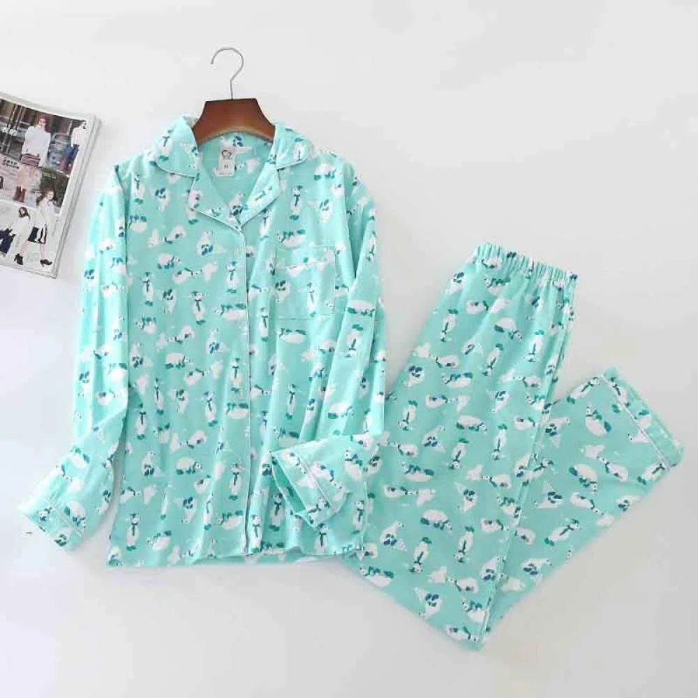Conjunto De Pijamas De Mujer,Conjunto De Pijamas Suaves Conjuntos De Salón De Osos Polares Tejidos Con Botones Con Bolsillos En La Parte Superior Y Pantalones Pjs Set Ropa De Dormir De Manga Larga R
