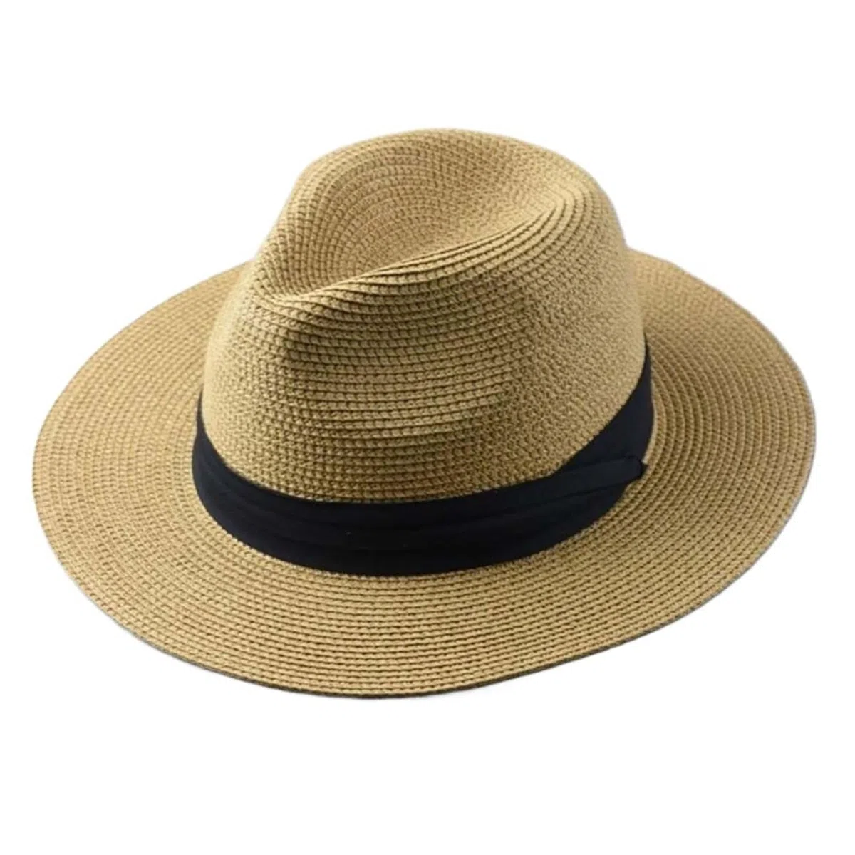 Sombreros de sol para mujer y hombre, Sombrero de paja plegable for hombre, multicolor, varios tamaños(Black,52cm-54.5cm)