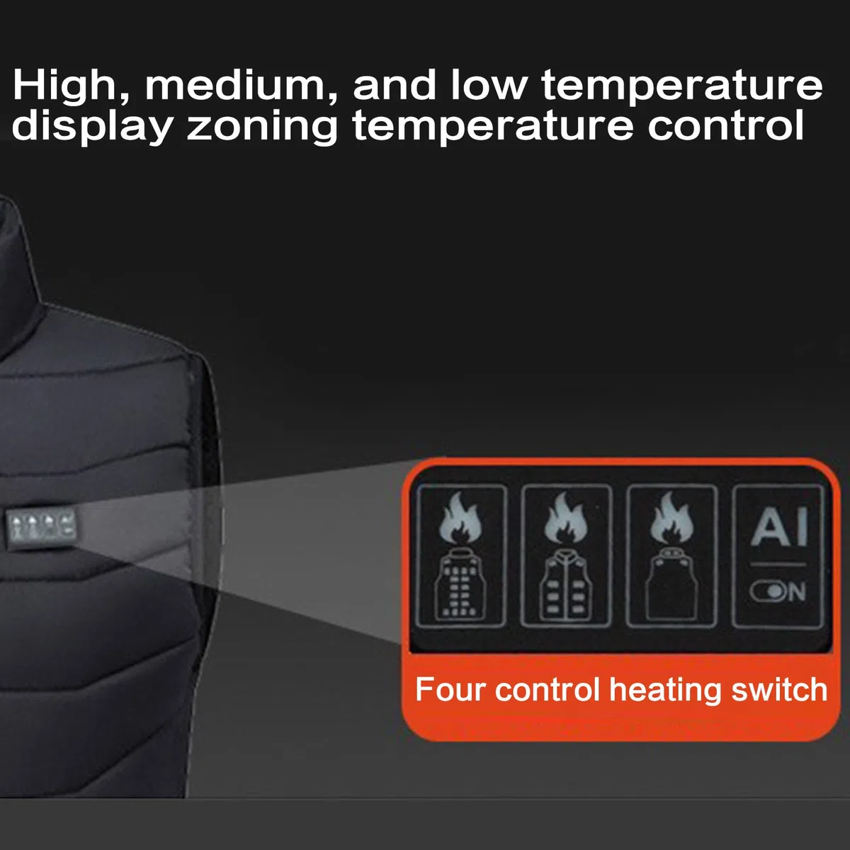 Chaleco Calentado Con Alimentación USB Con 4 Zonas De Control 28 Áreas Calor Poliéster Abrigo Invierno Para Actividades Aire Libre Calefactor Transpirable