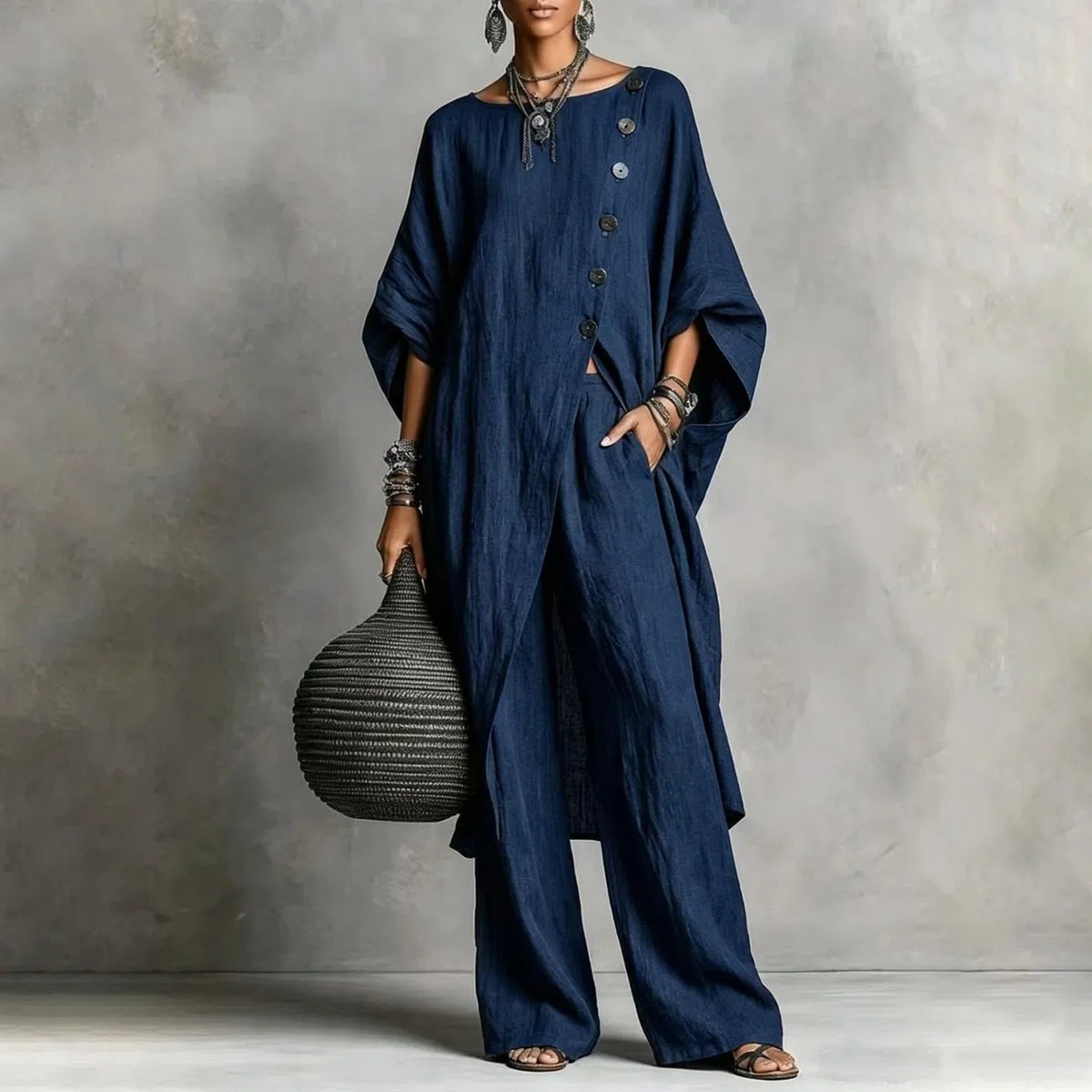 Conjunto Mujer Verano 2 Piezas Moda raje de Primavera Ligero Chndal Blusa Pantalones Ropa Playa Vacaciones Deportivo Casa Trabajoconjunto Verano mujerInformal y desenfadado