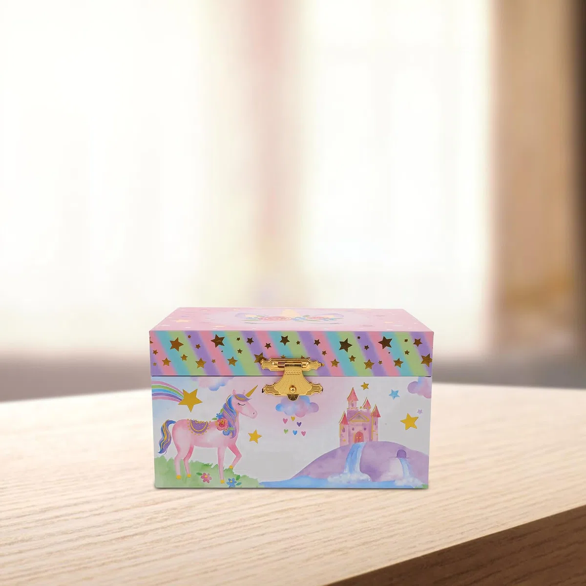 Yardwe Joyero para Niños Caja de Niña Diseño Unicornio Multifuncional Compartimentos Organizador para Cumpleaños y Navidad Obsequio Especial
