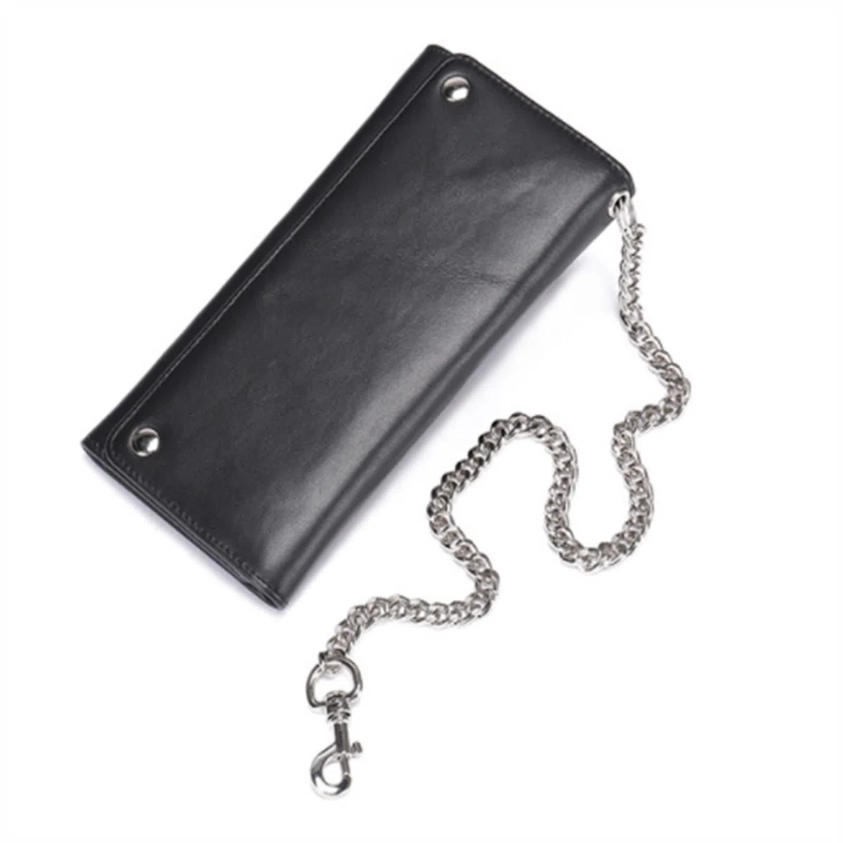 Cartera Cadena Piel Cartera antirrobo con Cadena de Cartera Larga for agarrar a Mano for Hombre para Hombres(Schwarz)