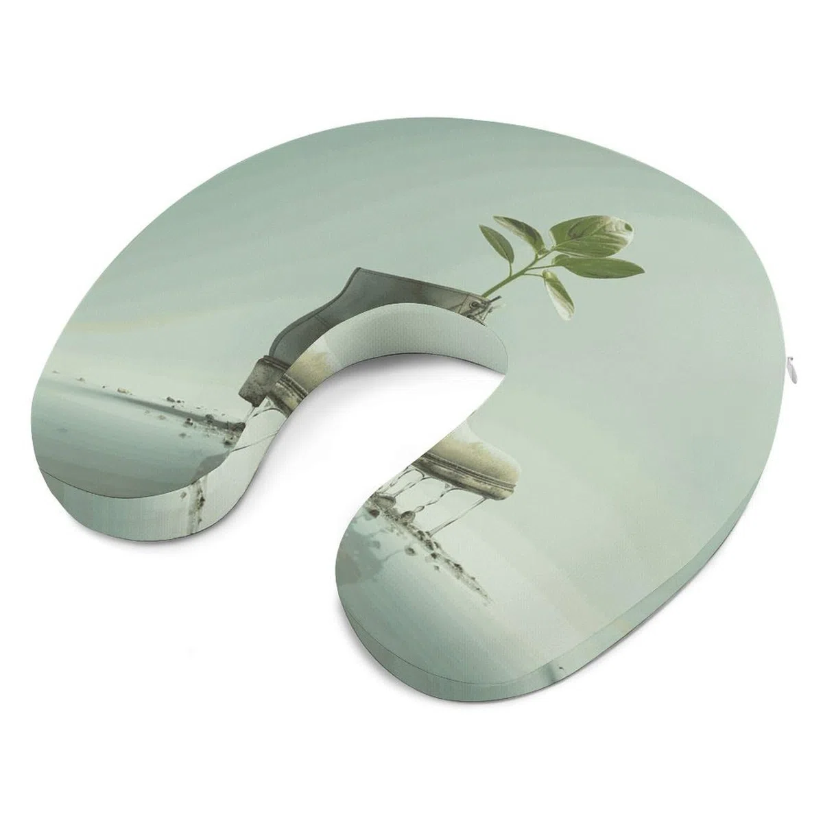 Almohada en forma de U de Shoes and Green Buds, núcleo de almohada de espuma viscoelástica, cojín, proporciona apoyo para el cuello, almohada de viaje, adecuada para aviones, coches, hogares