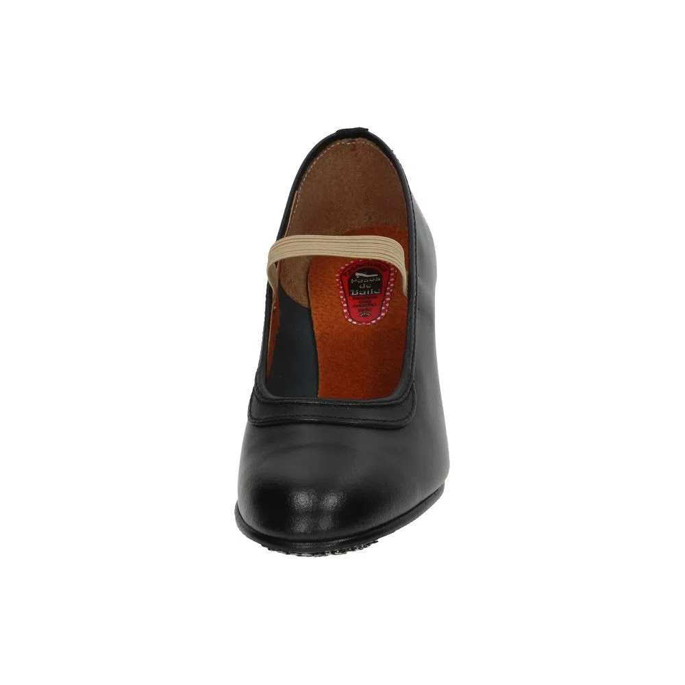 24 Zapatos de Baile Profesional de Piel, con elástica y Clavos en el talón, Hechos en España NIÑA Zapatos TACÓN
