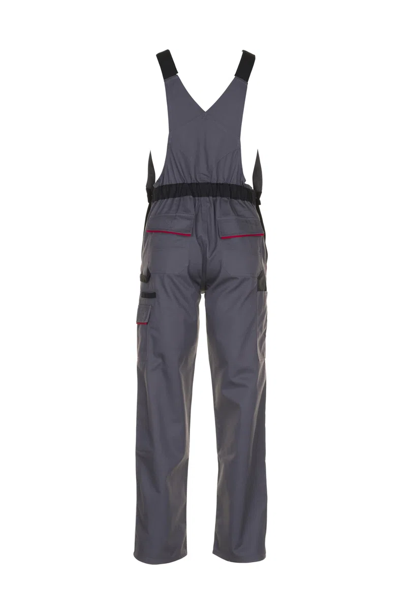 Planam Latzhose Highline Mg Peto «Highline», talla 56 en pizarra/negro/rojo Unisex adulto