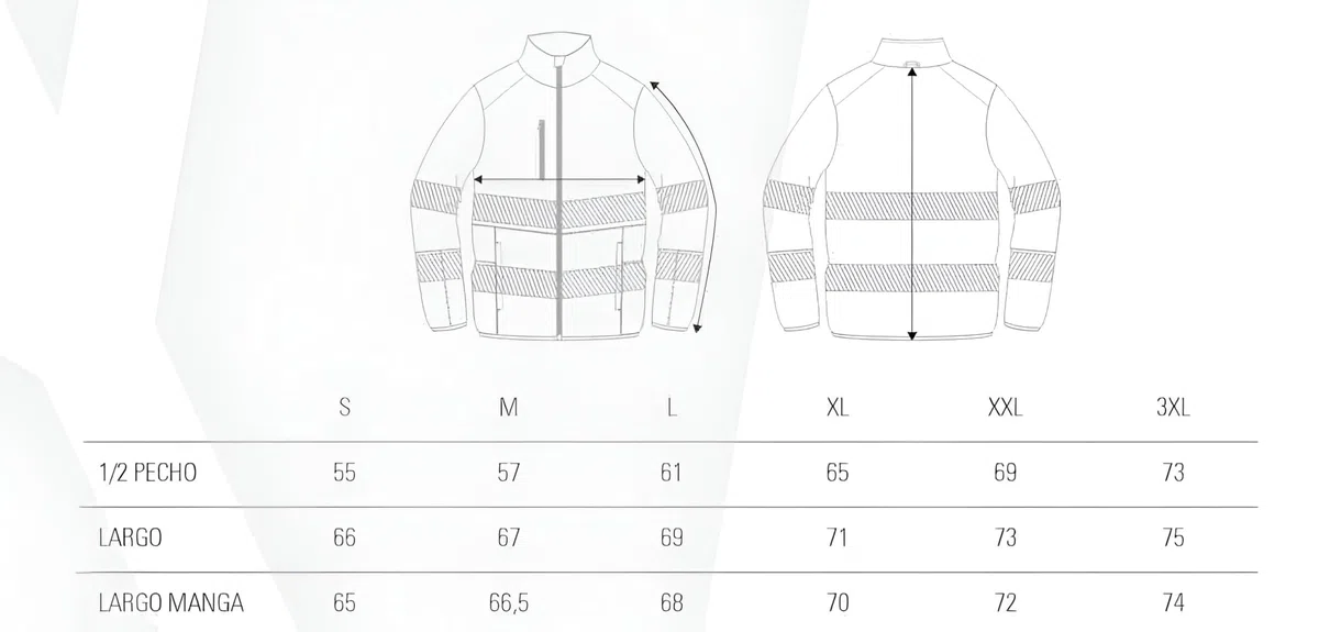 WORKTEAM Cazadora Reversible Acolchada Alta Visibilidad Clase 2 ISO 20471, Cintas Reflectantes Segmentadas, Cuello Alto, Bolsillos con Cremallera, Ropa Laboral Unisex
