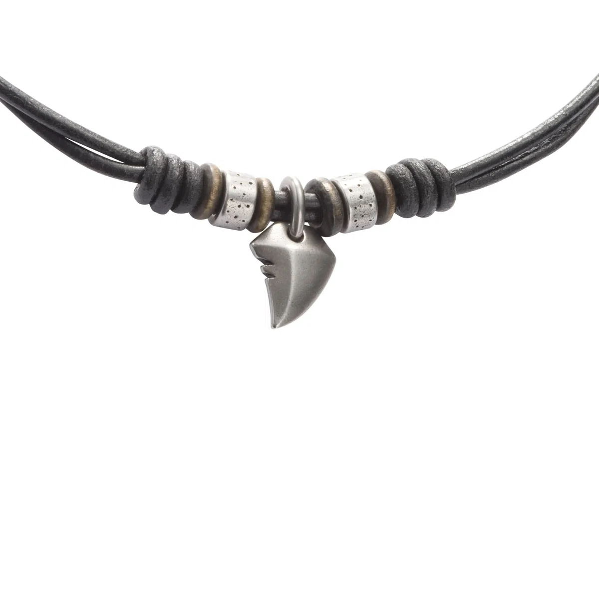 Fossil Men's Jewellery Made of Stainless Steel, 42 cm + 5 cm Extension, Pendant: 15 x 13 mm