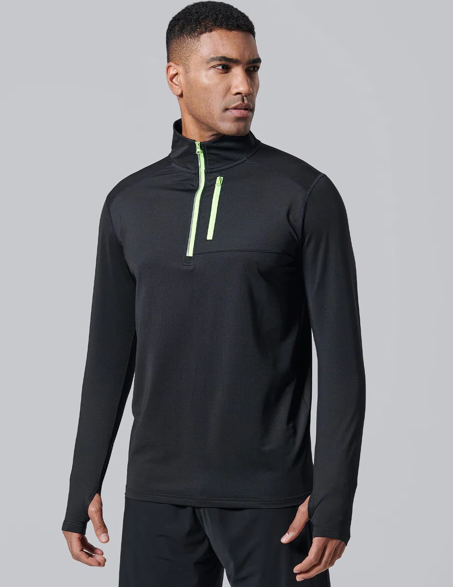 Liberty Imports Athletic Quarter Zip Pullover Long Sleeve Shirts Jersey de Alto Rendimiento Hombre (Pack de 3)