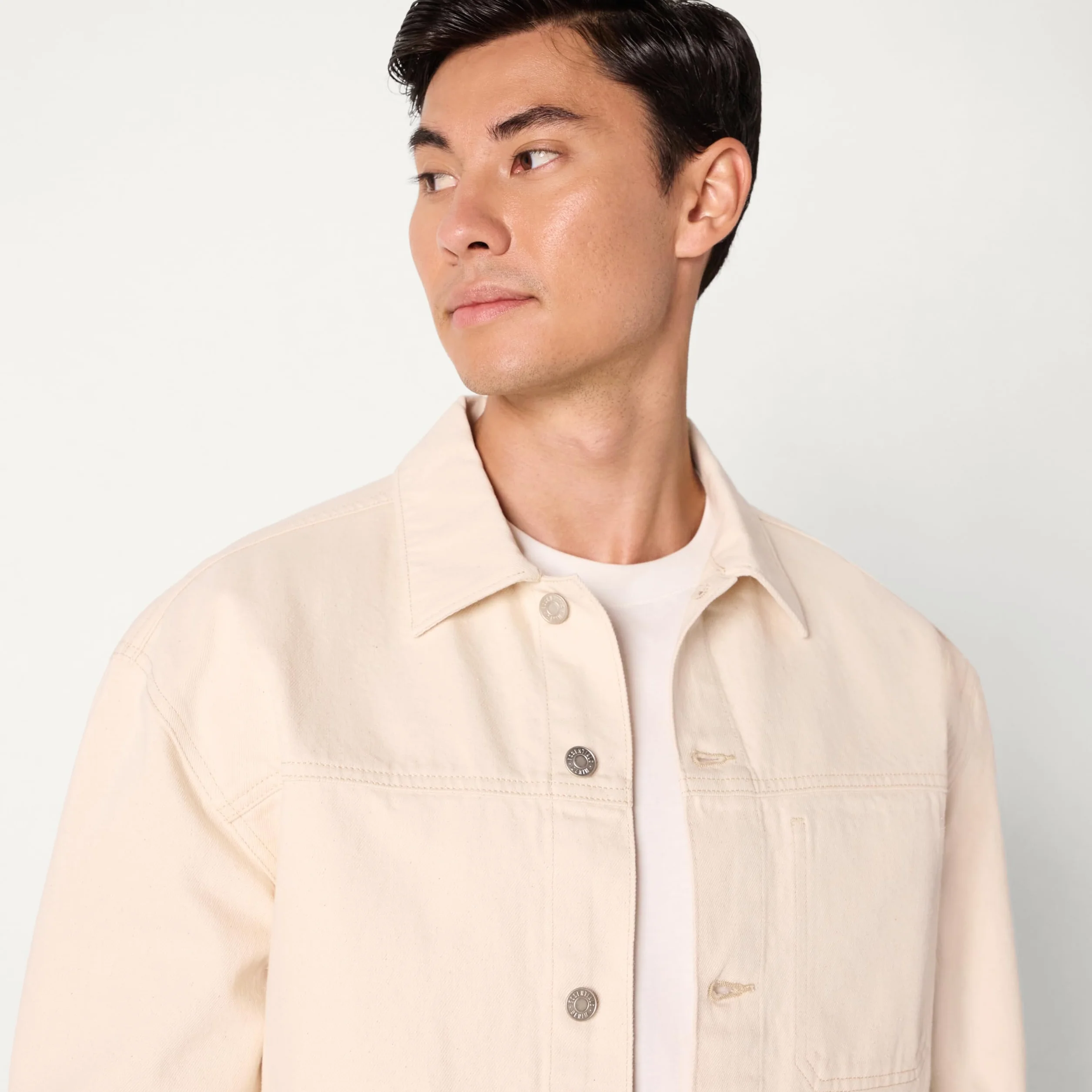 Amazon Essentials Hombre Chaqueta Funcional Vaquera Rígida de Corte Holgado