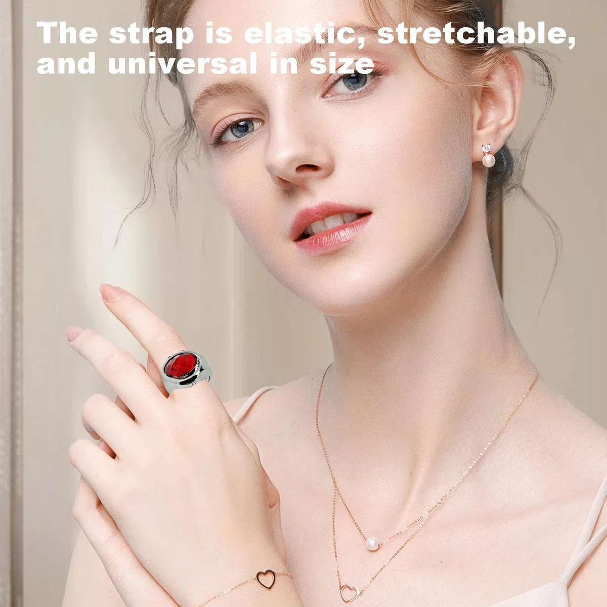 Reloj con Anillo para Mujer, Reloj con Anillo para Dedo - Reloj de apilamiento de Movimiento - Reloj de Dedo Vintage Creativo, Relojes de Dedo de joyería Ajustables para Dedo de Mujer