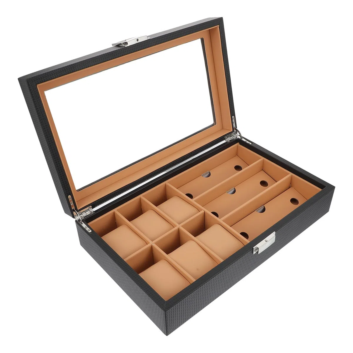 INOOMP Caja Organizadora para Relojes y Gafas de Sol, 6 Ranuras