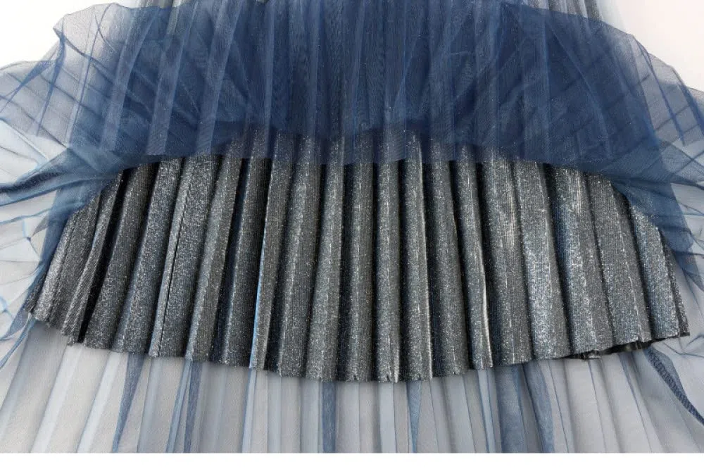 Faldas para Mujer Reino Unido,Faldas Plisadas para Mujer Cintura Elástica Longitud Midi Faldas De Invierno Negras Brillantes Falda Informal De Talle Alto De Una