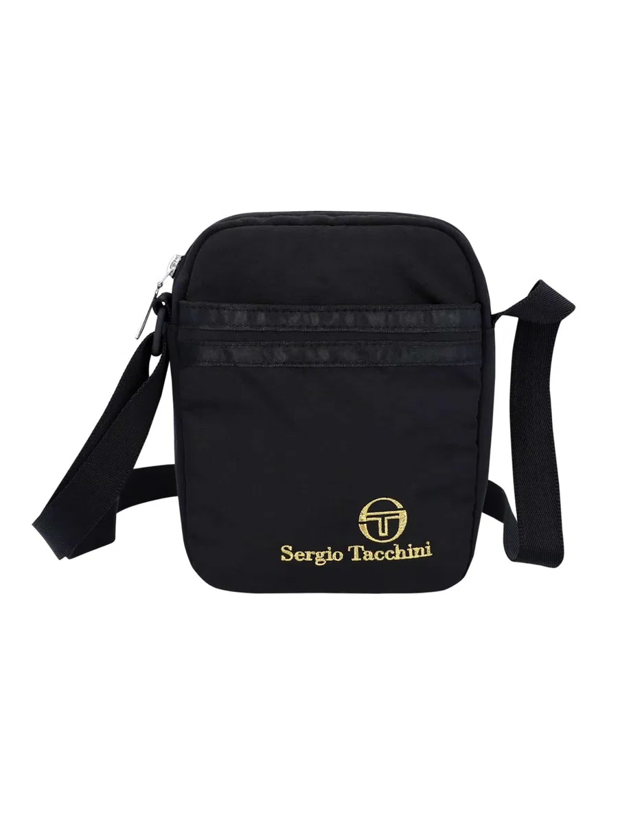 Sergio Tacchini Hombre Bolso Bandolera Sarchi, Black, One Size