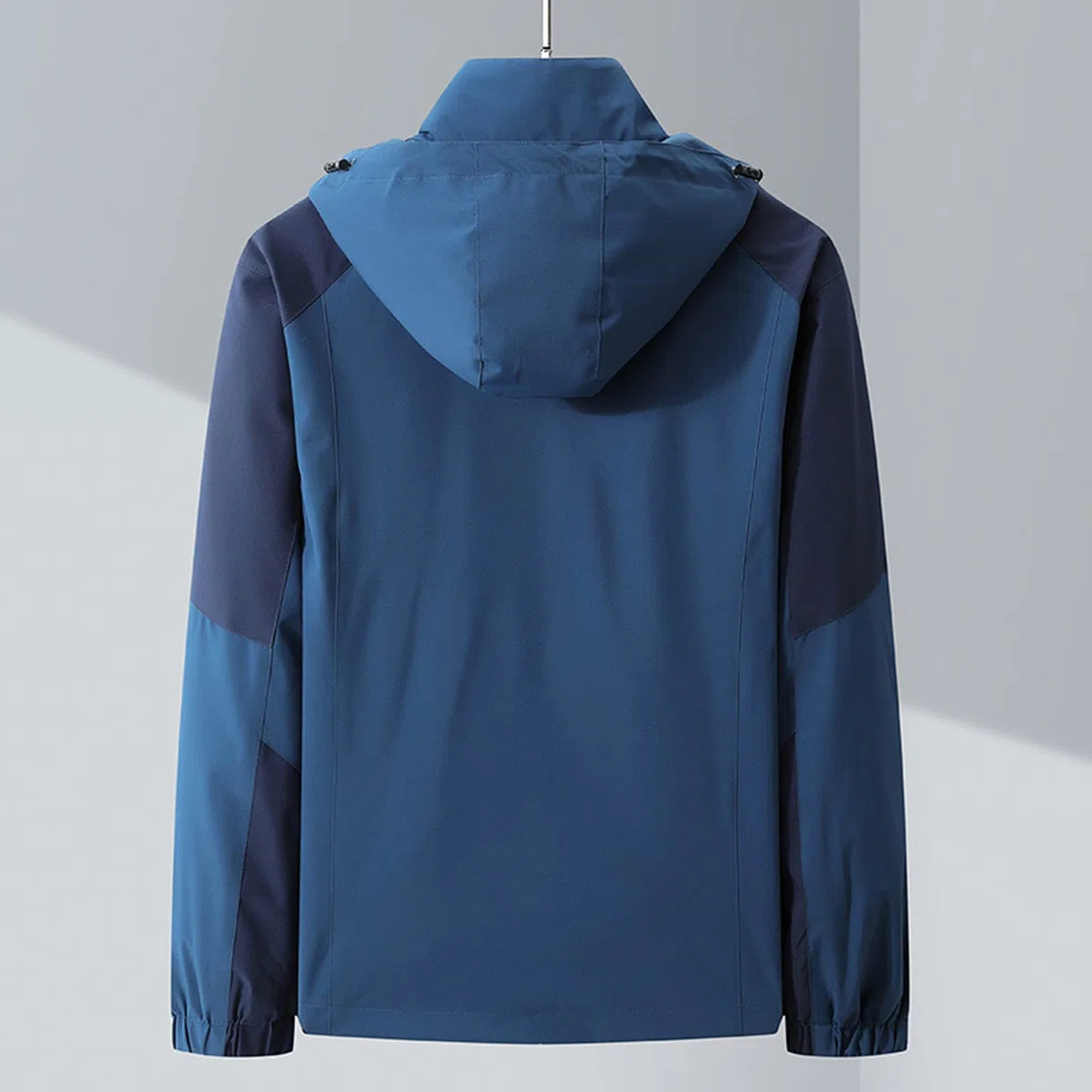 Chaqueta de lluvia para hombre, impermeable, cortavientos, compacta, plegable, ligera, chaqueta de ocio, cortavientos resistente, ideal para ciclismo y senderismo, azul, XXXXL