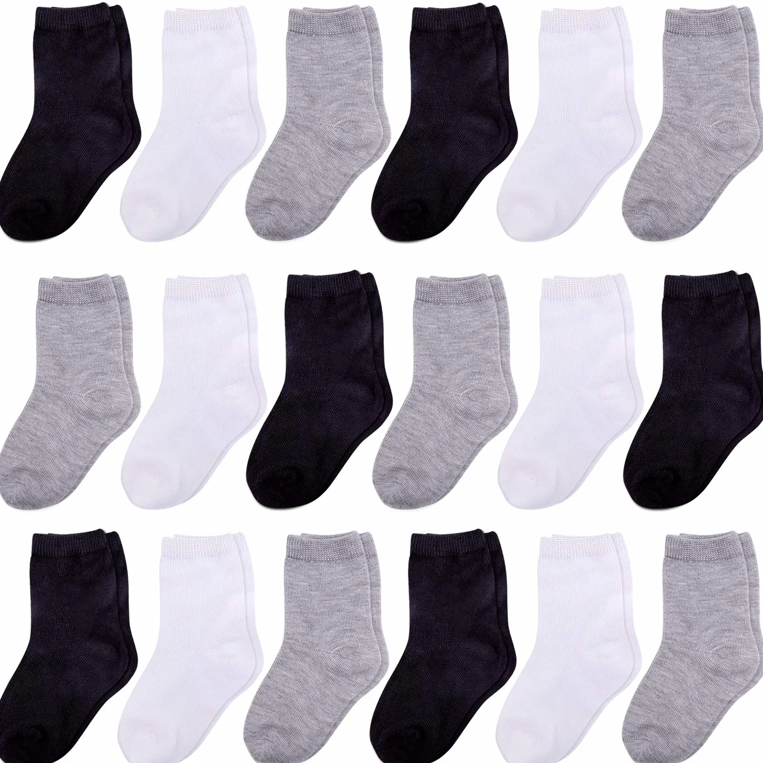 Duufin 18 Pares Calcetines de Corte Medio para Bebé Niño Niña