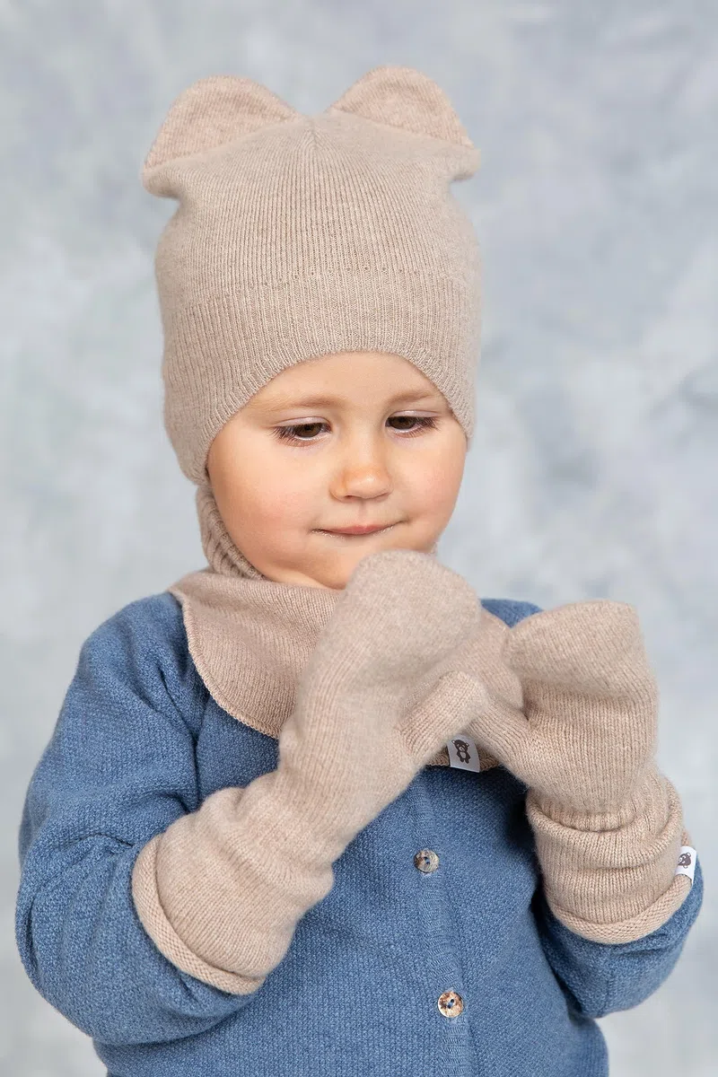 Gorro infantil de punto de una sola capa de lana de merino y cachemira para niños pequeños, gorro supersuave y cálido para niños y niñas de 3 a 8 años, gorro de invierno para niños en color