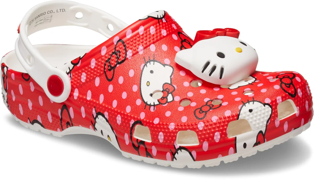 Crocs Hello Kitty Red Classic Clog K, Zuecos Unisex niños