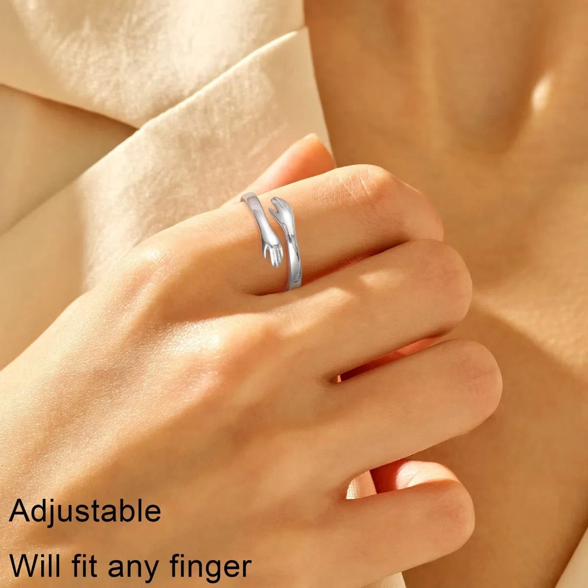 Yesteel Anillo de plata de ley 925 para mujeres, adolescentes, niñas, anillo ajustable, joyería para el día de la madre, regalos de cumpleaños para hijas, mamá, hermana, esposa, amigos, abuela