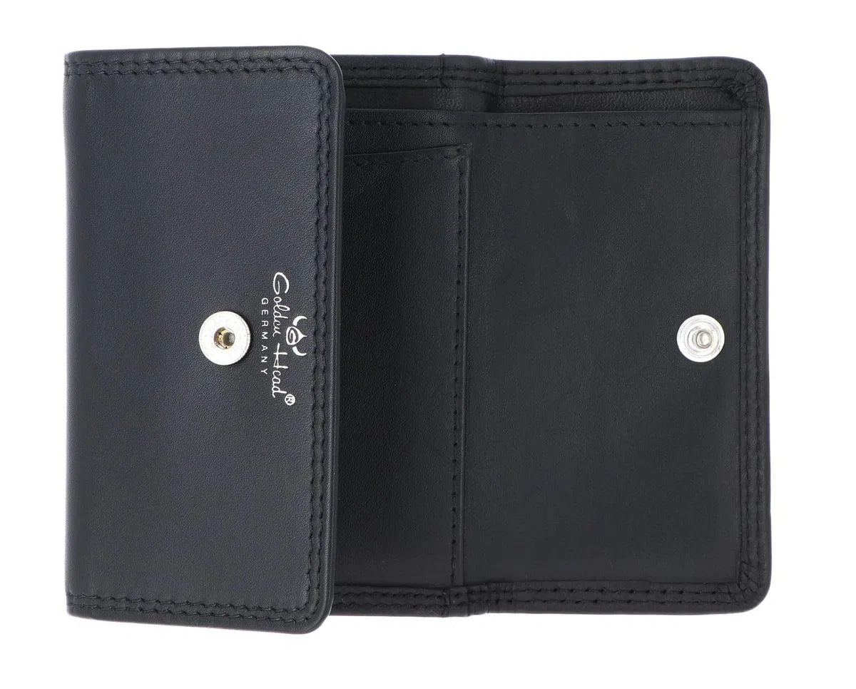 Golden Head Cuero Monedero Polo RFID Protect Minischeintasche 1314 Schwarz Negro