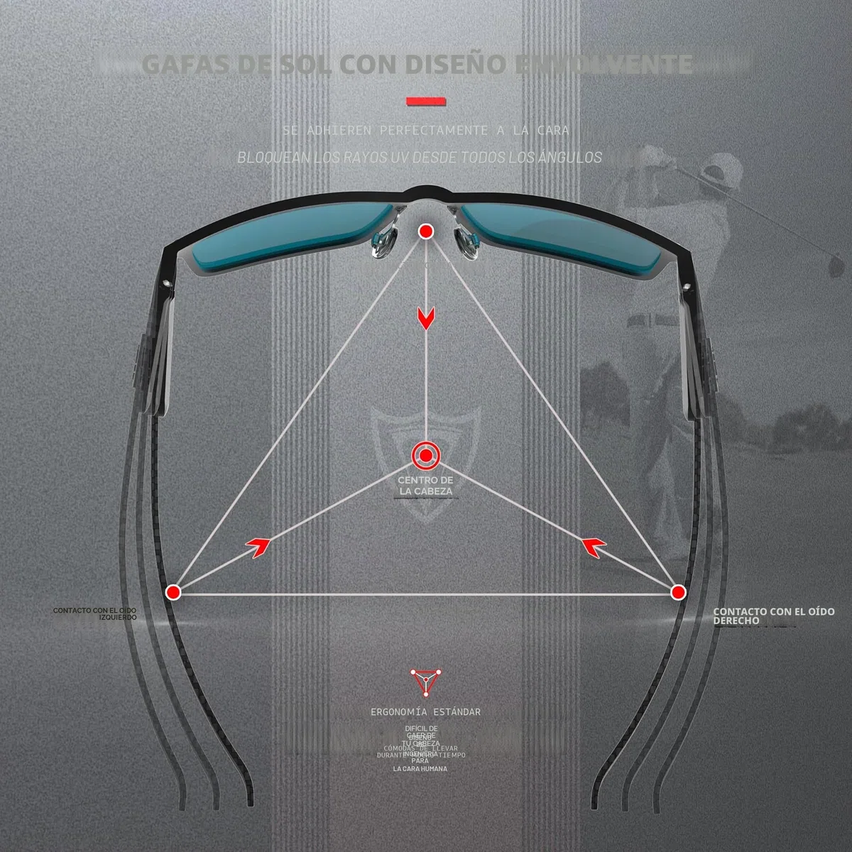 ATTCL Gafas de sol polarizadas clásicas para hombre con marco de metal rectangular y fibra de carbono, protección UV400