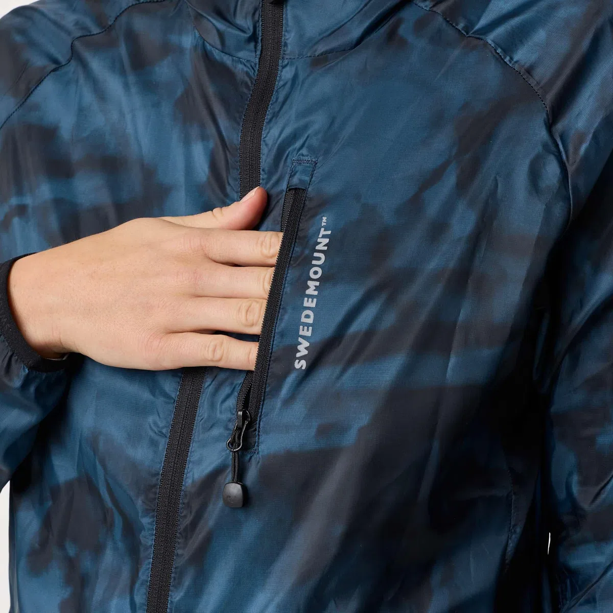 Swedemount Chaqueta cortavientos plegable para mujer, ligera, impermeable y resistente al viento para entrenamiento al aire libre