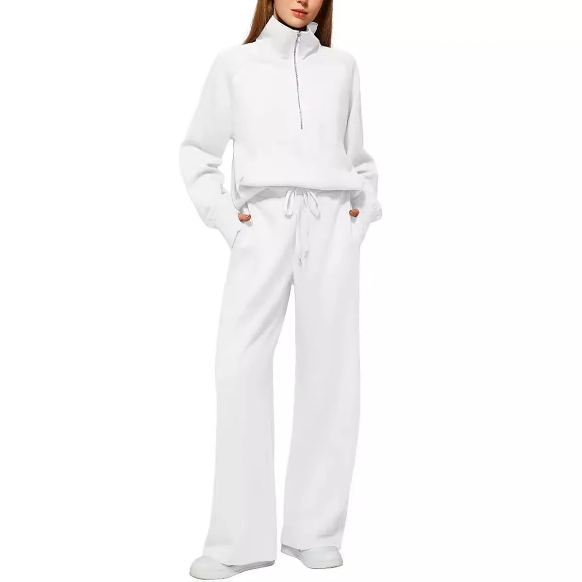 Conjunto de chándal para mujer, ropa de descanso, chándal para otoño e invierno, conjunto acogedor de 2 piezas, sudadera con capucha y pantalones de chándal