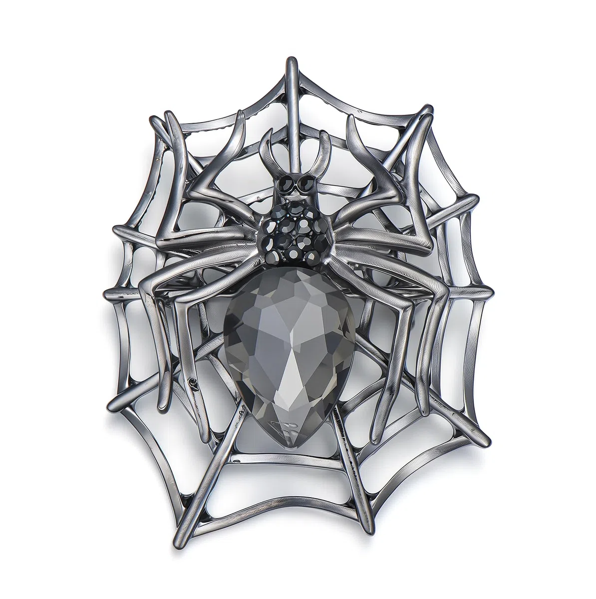 Broches de Solapa con Diamantes de imitación Negros y Cristales, Ideales para Halloween. Regalos para Mujeres y Hombres.
