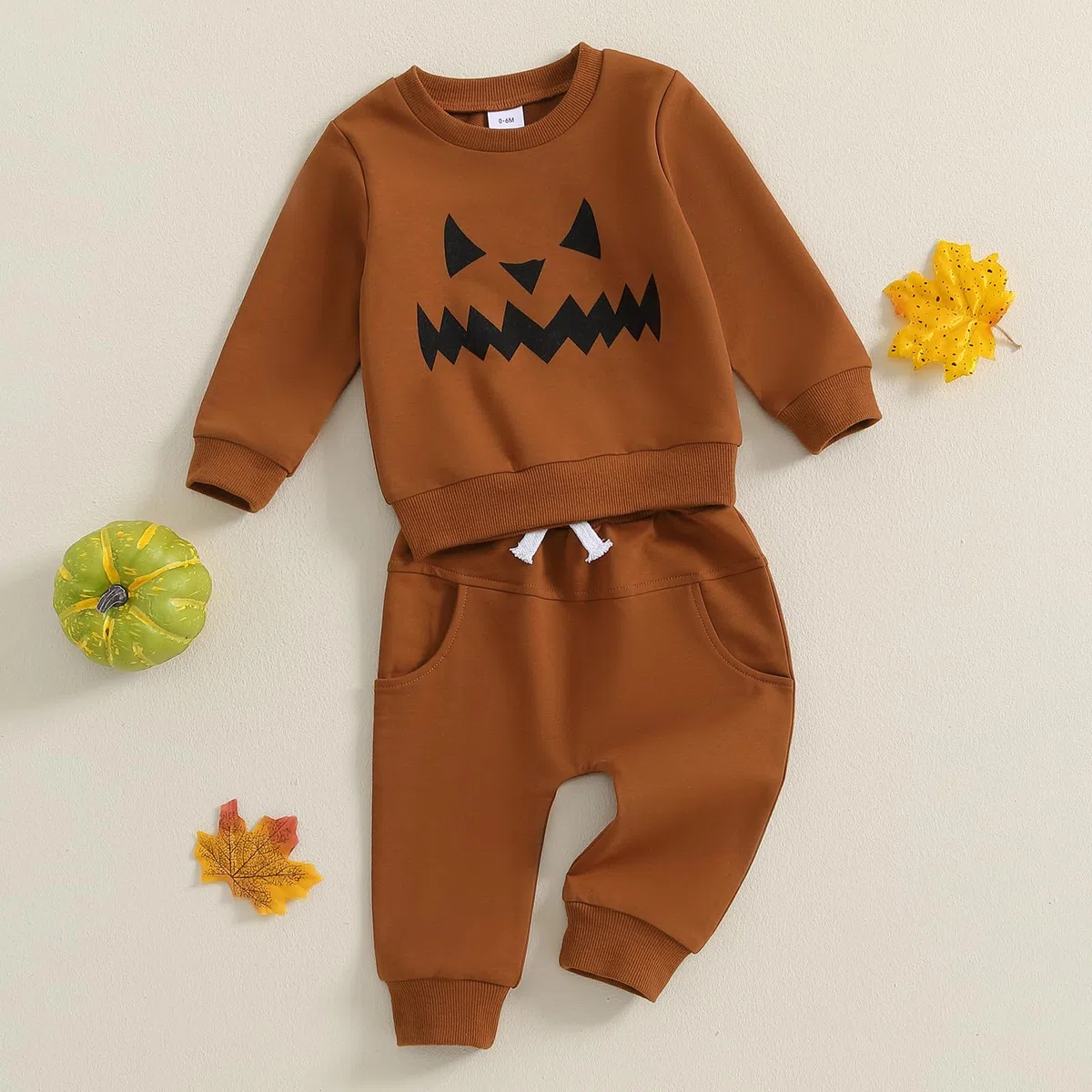 Ropa de Halloween para bebés y niños con camisas y pantalones divertidos en forma de calabaza, ropa de otoño para niños de 6, 12, 18, 24 meses, 2 años