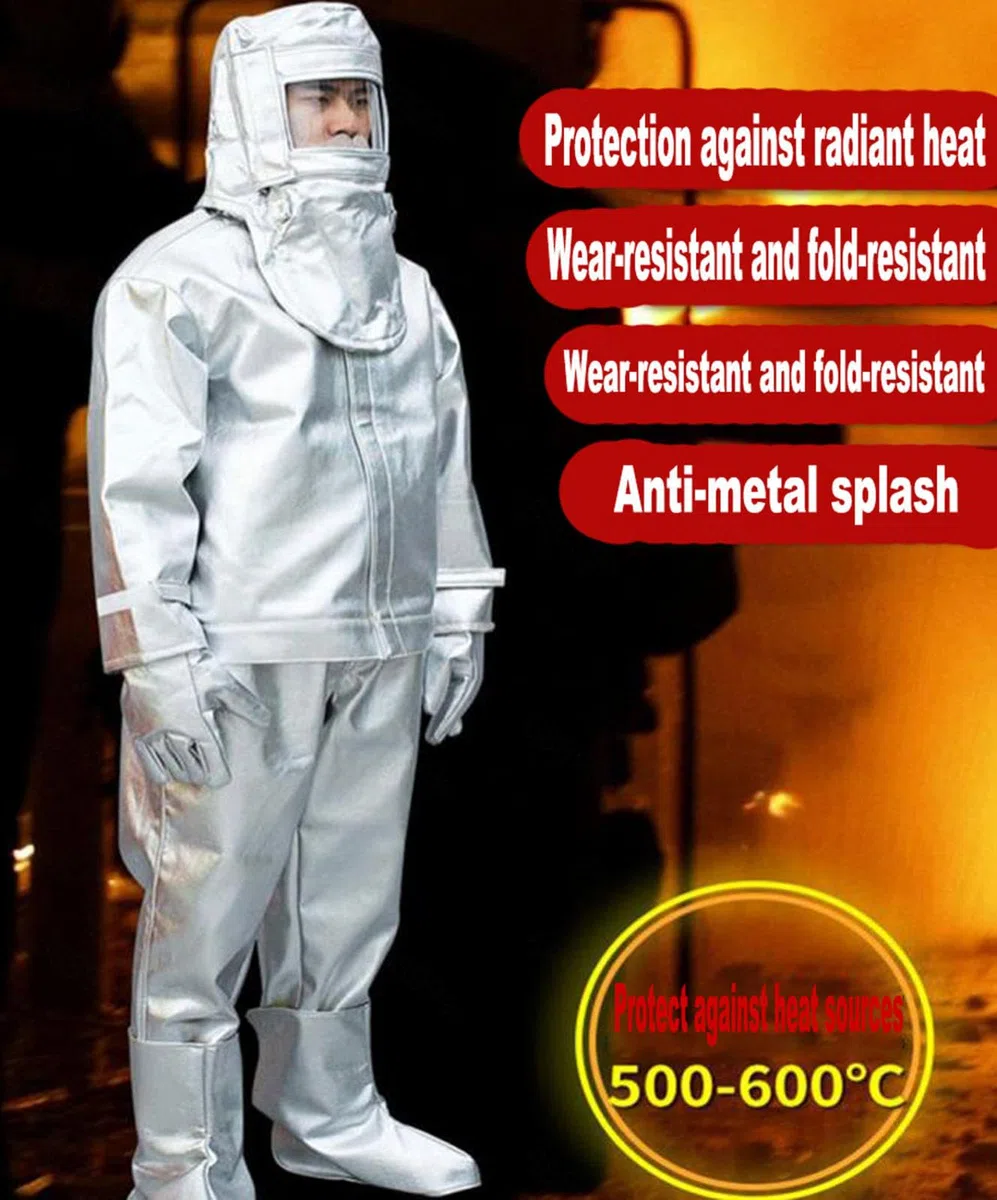 Traje Resistente Al Fuego, Uniforme Bombero Material Ligero Seguridad Ignífugo para Plantas Químicas Y contra Incendios