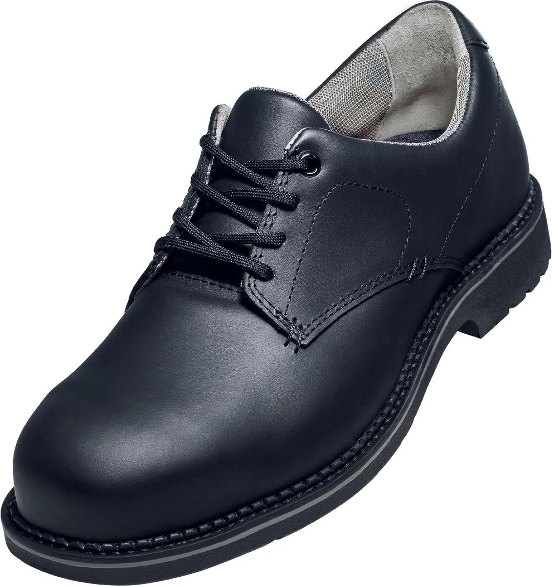 Uvex 1 Zapatos de seguridad con puntera de acero, zapatos de trabajo resistentes y transpirables S3 SRC, unisex, color negro, talla 52