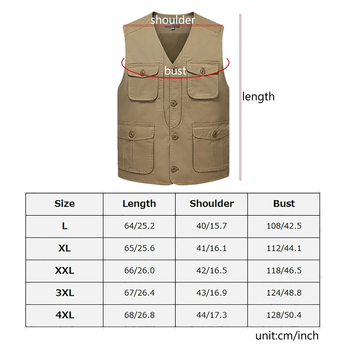 Hombres Chaleco de Pesca con Multibolsillos Respirable para Cámping Fotografía Caza Senderismo Viajes(Size:3XL,Color:Verde)