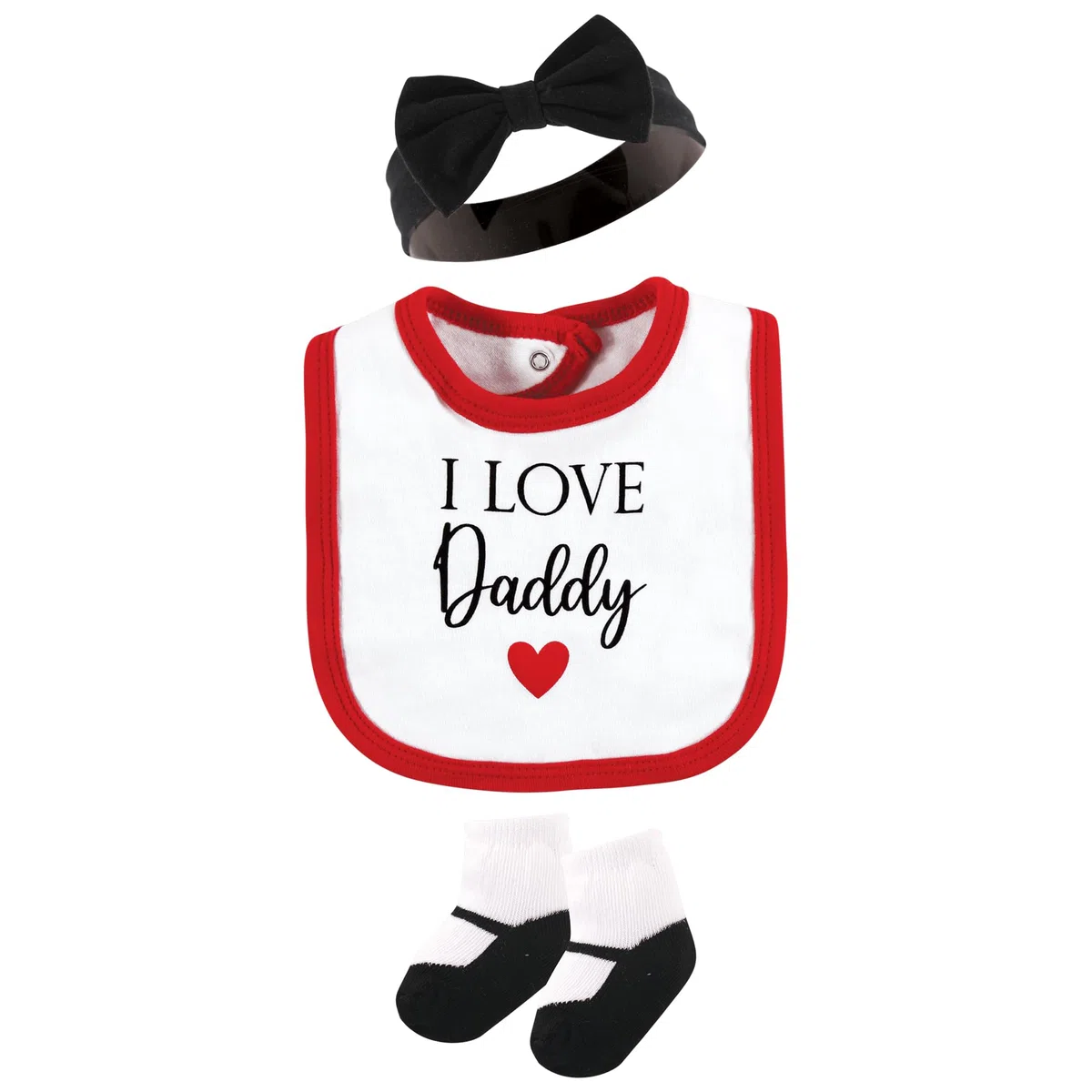 Hudson baby Cotton Layette Set Conjunto algodón Unisex para bebé de 3 a 6 Meses, Color Rojo y Negro para Bebés