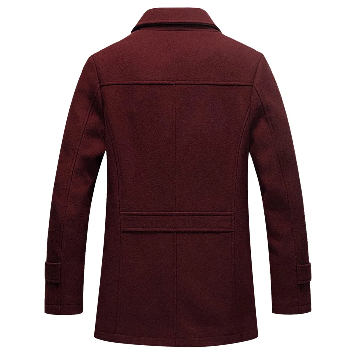 Chaquetas Hombre Cremallera Abrigo Hombre Invierno Cómodo Medio Largo De Lana De Doble Cuello Y Cierre Claro Para Hombre