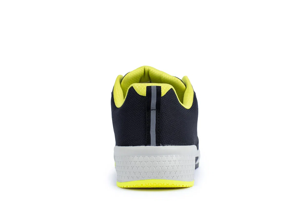 Honeywell Agile Starter S1P SRC Zapatos de seguridad industrial para hombres y mujeres, estilo escotado, forro de malla 3D, puntera de fibra de vidrio, suela de goma, amarillo, talla 14 UK, 6250126-49