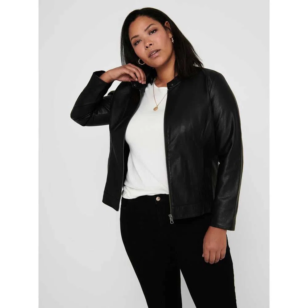 ONLY Carmakoma Carrobber Faux Leather Jacket Noos Chaqueta de cuero Mujer (Pack de 1)