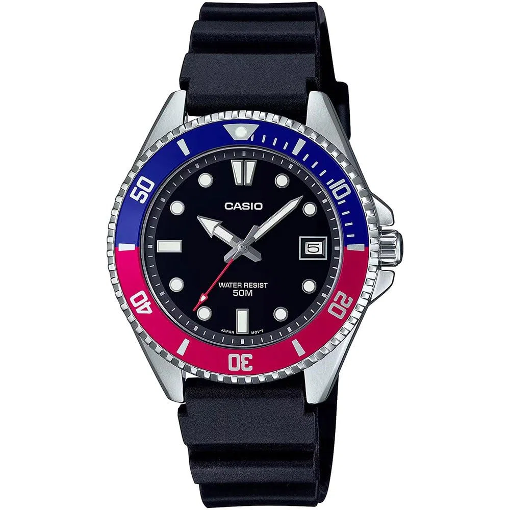 Casio Reloj Hombre Analogico Cuarzo con Correa de Resina MDV-10-1A2VDF