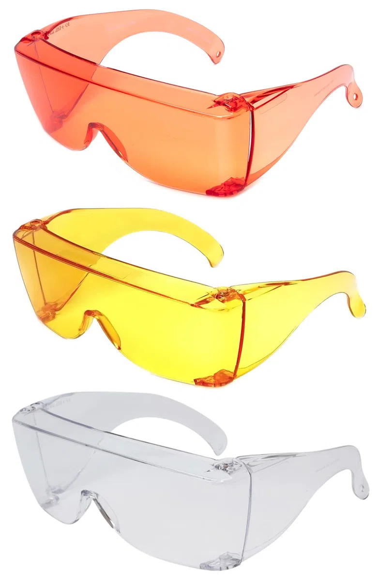 Calabria 3000 - Gafas de seguridad de ajuste grande para hombres y mujeres, envolventes, antivaho, arañazos, deslumbramiento, para hombres y mujeres