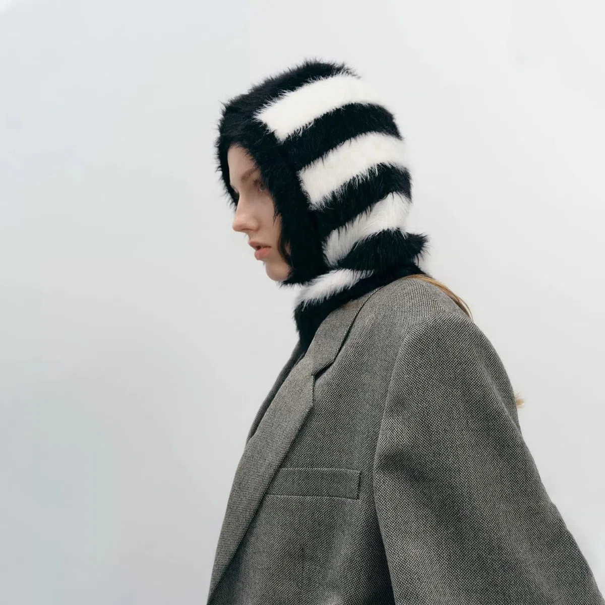 Sombreros de invierno para mujer, con capucha, pasamontañas, de punto, resistente al viento, para esquí, calavera, gorro, calentador de cuello, bufanda, casco