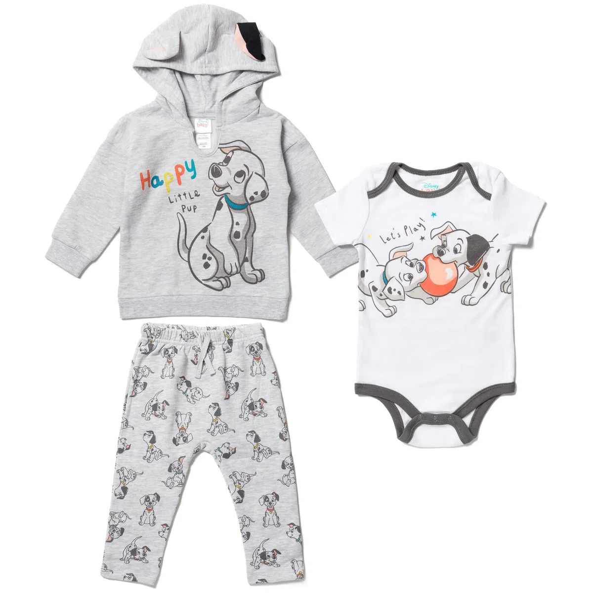 Disney Winnie The Pooh - Conjunto de traje con capucha y pantalón, color amarillo, azul y gris
