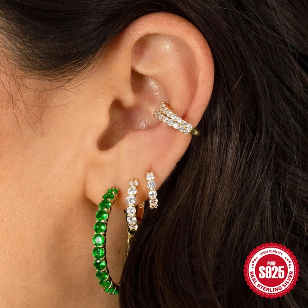 Pendientes para aniversario de boda, pendientes de aro de plata 925 para mujer, uso diario, festivo, elegante, regalo para fiestas de cumpleaños, otoño, dulzura