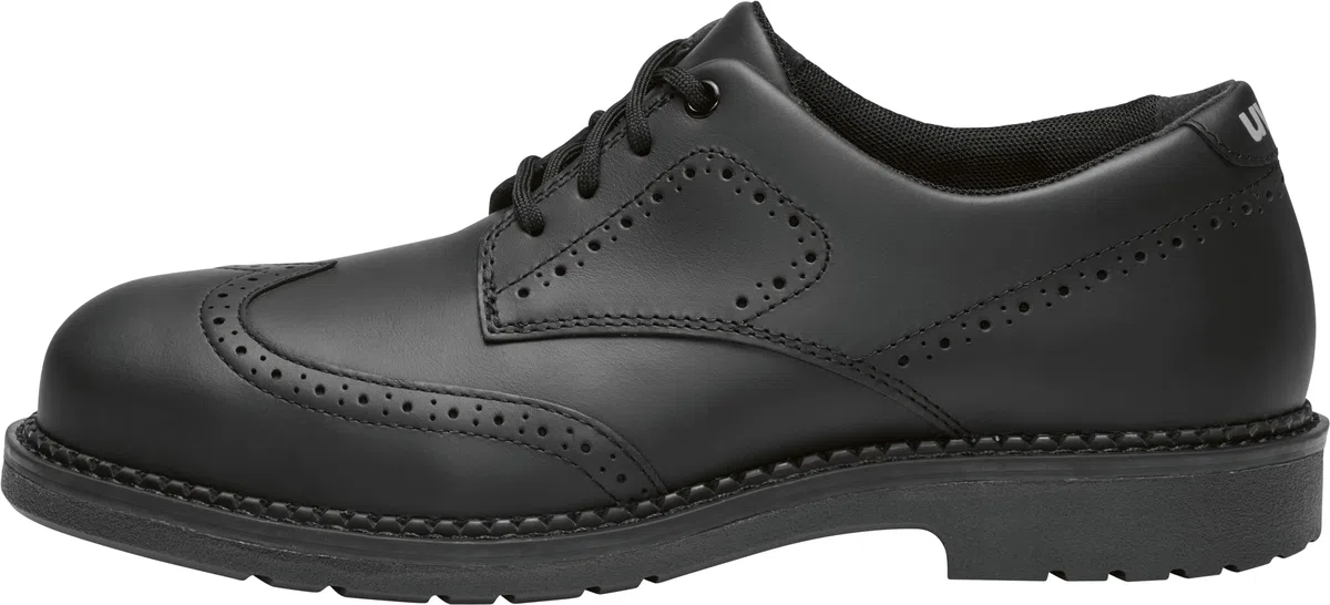 Uvex 1 Zapatos de seguridad con puntera de acero, zapatos de trabajo resistentes y transpirables S3 SRC, unisex, color negro, talla 47