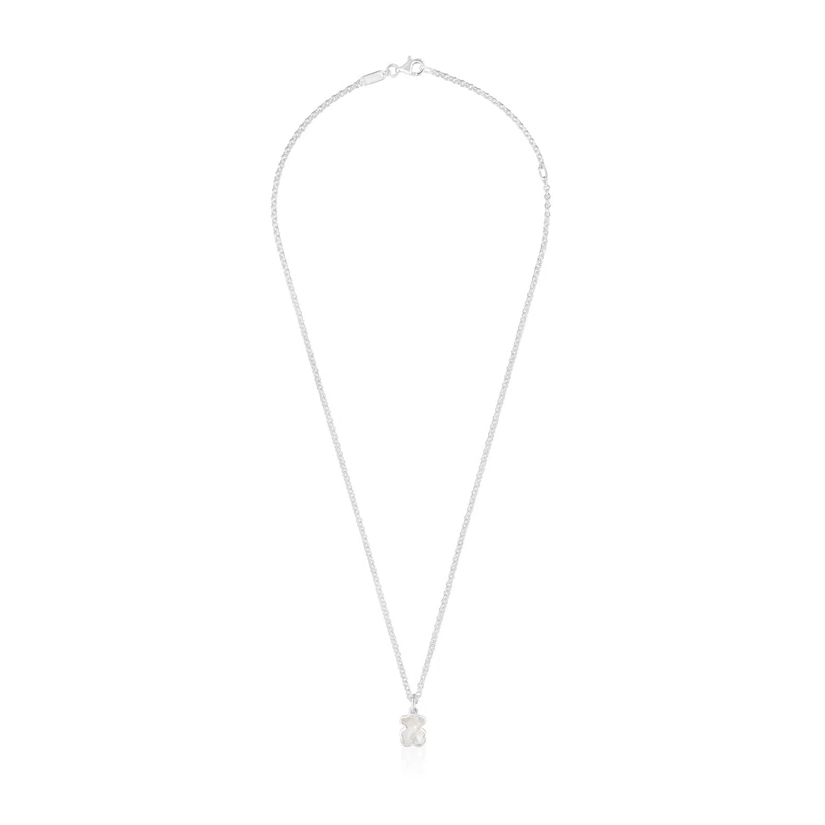 TOUS Collar corto de plata y motivo oso en nácar, Para Mujer, Colección Icon Color